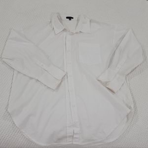 DYNAMITE white button down shirt